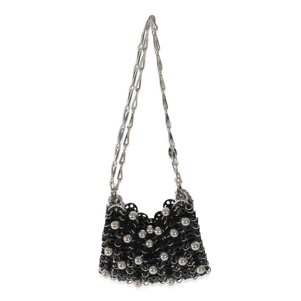 Paco Rabanne Black Metal Silver Bead Nano 1969 Bag